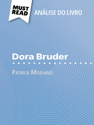 cover image of Dora Bruder de Patrick Modiano (Análise do livro)